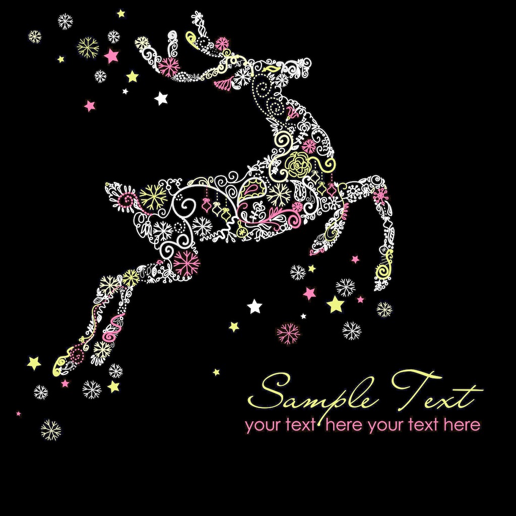 童趣 雪花 射手名片夹底图 素材