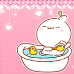 萌团洗澡.gif